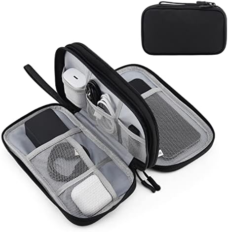 Portable Electronics Travel Organizer, Double Layer Cable Organizer Bag
