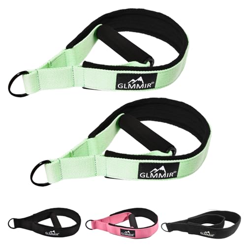 Pilates Double Loop Straps for Pilates Reformer, Fitness Metal D Ring Straps Handle, Pilate Accessories Yoga Wristbands Exercise Straps for Gym Home Workout 2PCS