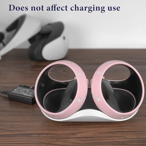 Geekria Funda de Controlador Mejorada Compatible con Sony PS VR2, Funda Protectora anticaída para Accesorios VR, empuñaduras de Anillo Suave diseño unibody (Rosa, 1 par) - imagen 5