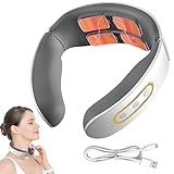 BIZOI 11-In-1 Nackenlösung, Nackenmassagegerät, Elektrische Nackenmassagegerät mit Wärme, Tragbares Elektrisches Massagegerät, 6 Modi 9 Intensitätsstufen für Nackenentspannung, Zuhause, Büro, Reise