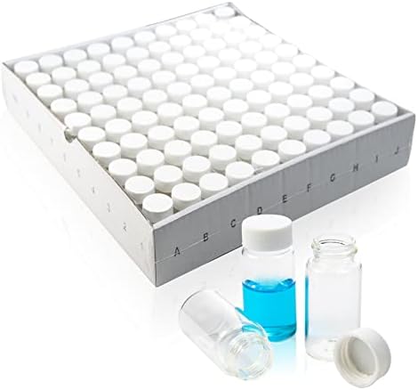 20mL Scintillation Vials, Low-Background 3.3 Borosilicate Glass, 100-Pack