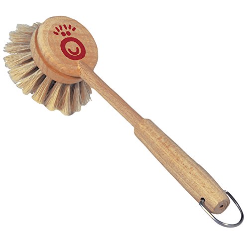 Redecker Horsehair Children's Dish Brush With Untreated Beechwood Handle, 8 Inches, Ergonomic Design For Small Hands, Resilient Natural Bristles, Hanging Loop For Storage, Made In Germany #TOP15