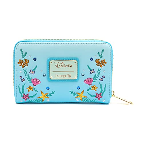 Loungefly Disney The Little Mermaid, Princess Stories Series Ariel Wallet, Flounder Sebastian #TOP1