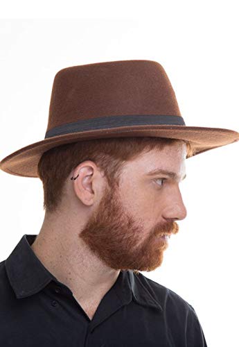 Chapéu Chapelaria Vintage Fedora Gângster Marrom – P