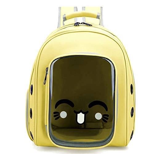 PSK PET MART Creative Transparent Pet Backpack Carrier Breathable Capsule Traveler for Cats and Small Dogs. Yellow (Pack of 1) (Yellow) (B09Q1Y4TGZ) Amazon Price History, Amazon Price Tracker