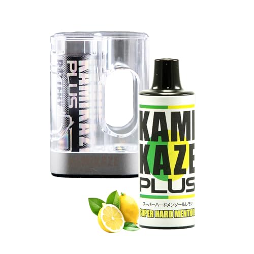 KAMIKAZE PLUS カミカゼ プラス 本体+スーパーハードメンソール×レモン 電子タバコ vape シーシャ 大容量 水蒸気タバコ ベイプ 爆煙 カートリッジ交換可能 持ち運び便利 禁煙グッズ ニコチン0 タール0