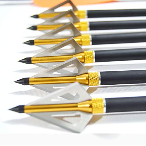 VNAKER 20 Inch Carbon Crossbow Bolts 12 Pack and Hunting Broadheads 6 Pack, Carbon Crossbow Arrows for Hunting and Outdoor Practice(Orange) - Thumbnail 4