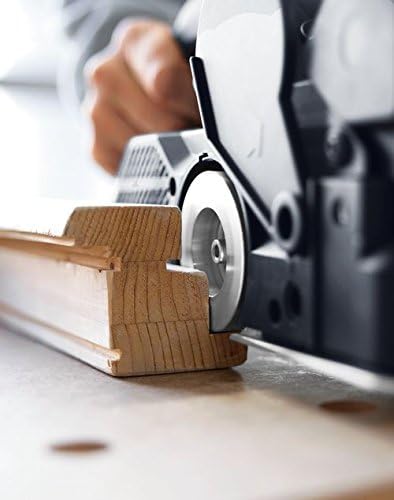 Festool HL 850 EB-Plus Planer planing a large wooden block