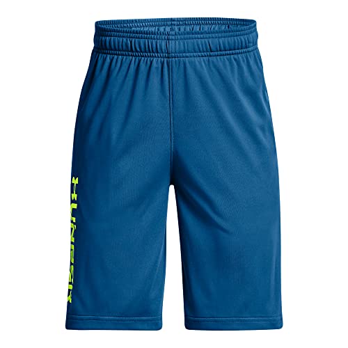 Under Armour Boys Prototype 2.0 Wordmark Shorts, Cruise Blue (899)/Black, Youth X-Small