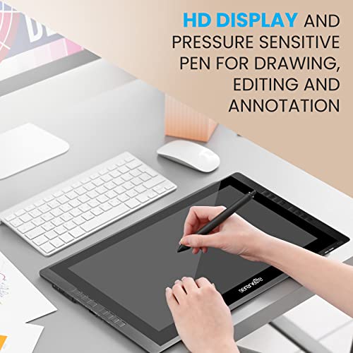 Image of SereneLife Graphic Tablet with Active Pen - 22 inch Full-Laminated Technology Art Monitor w / 8192 Pressure Levels Wireless Stylus - Digital Drawing, Online Teaching, Design - for MAC, Windows OS