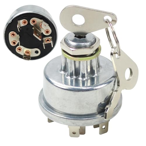 E7NN11N501AB Ignition Key Switch Tractor Ignition Switch with 2 Keys 7 Terminals 35 Amp