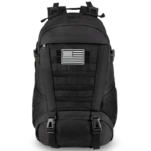 Jueachy Militär Rucksack Herren 30L Wasserdicht Molle Tactical Backpack Military Rucksack Große Kapazität Taktischer Rucksack Outdoor Wanderrucksack Trekkingrucksack für Assault Wandern Reisen Camping