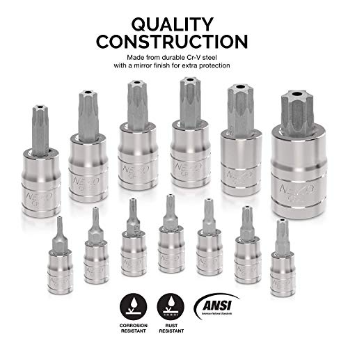 Neiko Tamper Proof Torx Bit Socket Set - Image 2