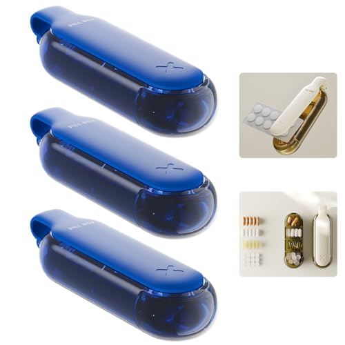 Portable Pill Taker Remover, 3Packs Pill Popper, Blister Tablets Opener Pill Extractor Tool, No Contact Easy to Take Out for The Elderly, Disabled, Arthritis (Blue)