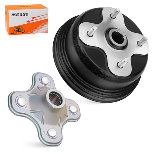 Rear Brake Drum & Wheel Hub for Yamaha Big Bear Kodiak 350 400 1993-1999 4GB-2531E-00-00...