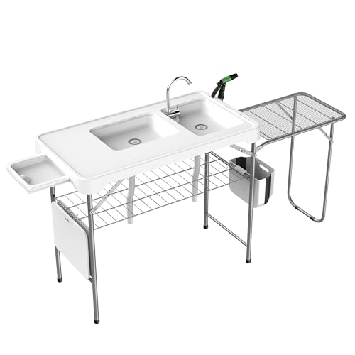 Allpop Fish Cleaning Table with 2 Sinks