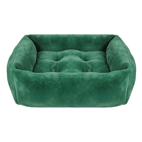 Rosewood Green Faux Fur Pet Bed for Dogs and Cats, Medium – Soft Plush Dog Bed, Cosy Cat Bed, Comfortable Washable Pet Cushion, Durable, Stylish, for Small to Medium Pets