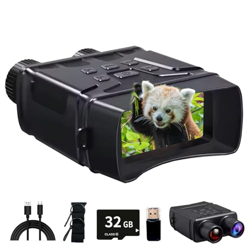 Gafas de visión nocturna 10X con pantalla LCD 3'' y batería recargable miniatura 1