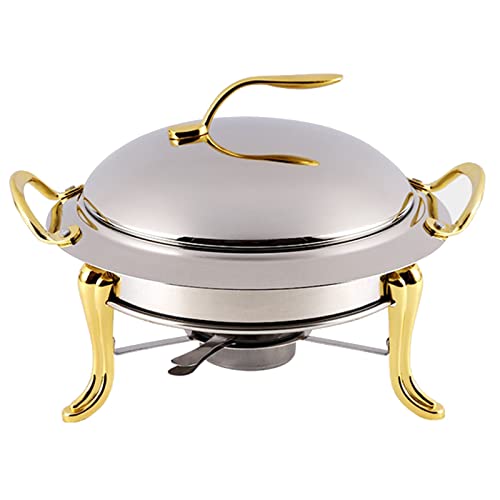 Ensemble de réchauds en acier inoxydable avec support pour banquet et cuisine 22cm