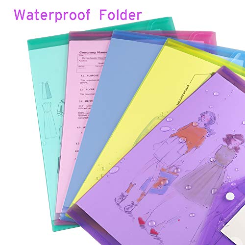 image for Sooez 20 Pack Plastic Envelopes Poly Envelopes, Clear Document Folders