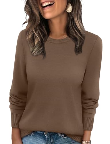 WIHOLL Sweaters for Women Lightweight Pullover Tops Long Sleeve Shirts Crewneck Fashion Clothing Fall Outfits 2025