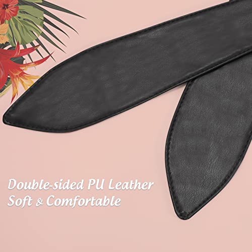 WHIPPY Women Obi Belt Fashion Wrap Around Wide Waistband Knotted Belt for Dress3