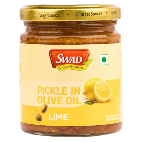 Image of SWAD Lime Pickle in Olive Oil 200g | Spicy Lime Achar with Olive Oil | Made with Premium Olive Oil | Made with Fresh Lime, Olive Oil & Traditional Spices