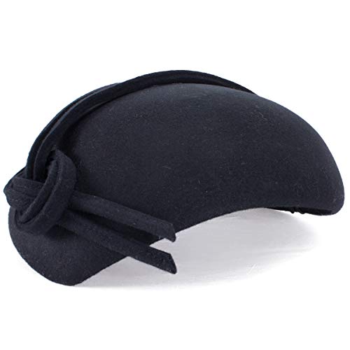 Lawliet Fascinator für Damen, Filz, tropfenförmig, A572, schwarz, Einheitsgröße Cover