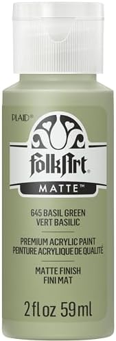 FolkArt Acrylic Paint in Assorted Colors (2 oz), 645, Basil Green