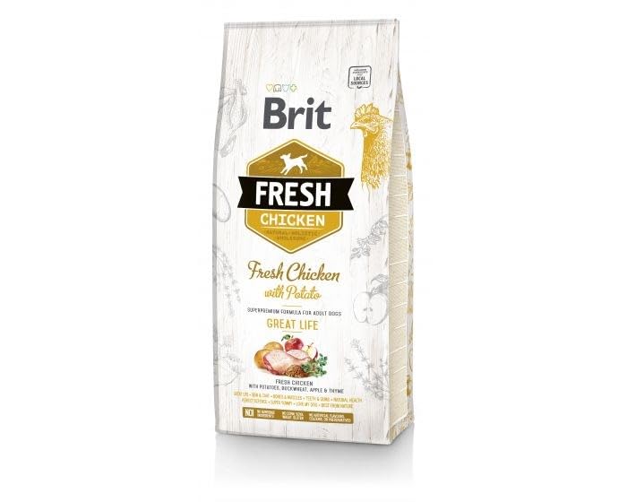 BRIT Fresh Adult Great Life Chicken Kartoffel, 12 kg