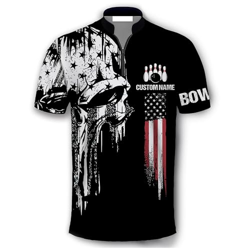 GABITA Personalized Bowling Jerseys for Men, Custom Team Name Bowling Shirt, Funny Bowling Shirts Gift for Team Player2