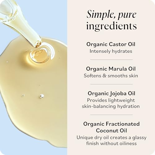 Image of Sky Organics Organic Castor Glass Skin Serum 1 floz, for Face, Neck & Chest | With Organic Jojoba Oil. Dermatologist tested, For All Skin Types. USDA Organic. Natural, Cruelty-Free Beauty & Skin Care.