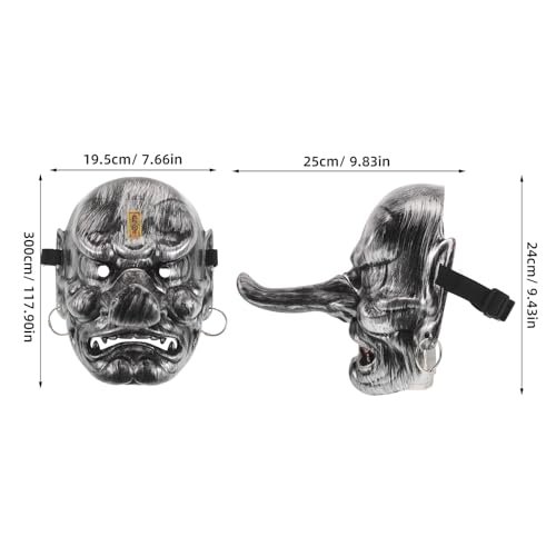 Masque Tengu de samouraï rigide en plastique robuste pour déguisement - 2