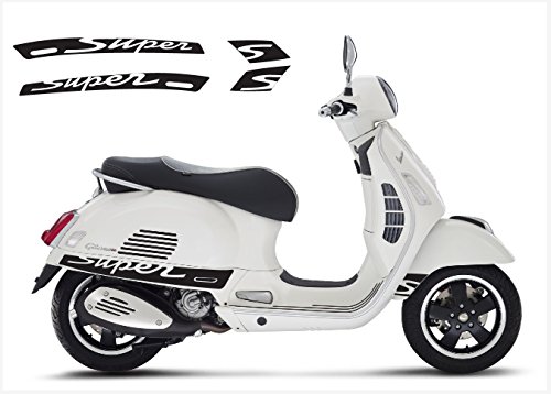 VESPA GT GTS Super Sport Side Decal Super V2 (Black)