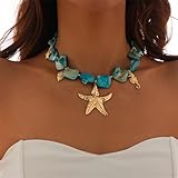 [YmilemY] シェルチョーカーネックレス 貝殻 ヒトデ 真珠 ペンダント チョーカーネックレス ビーチジュエリー マーメイドコスチューム レディース ガールズ ビーチジュエリー