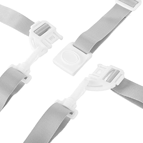 Image of High Chair Straps, Replacement Straps for High Chair, Harness Straps for Most 5 Point High Chairs, Replacement High Chair Belt, Universal (White Button 5-Point Strap)
