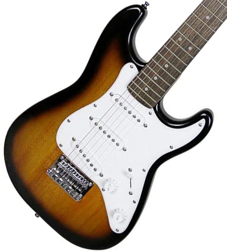 Image of Fender Squier 3 /4-Size Kids Mini Strat Electric Guitar - Sunburst Bundle with Amplifier, Cable, Tuner, Strap, Picks, and Austin Bazaar Instructional DVD