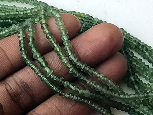 Apatite verte naturelle collier fin en micro rondelles pour style bohème chic