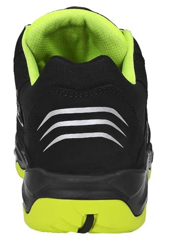 Foto von ELTEN Sicherheitsschuhe AMBITION BOA Low ESD S2, Herren, Leder/Textil, Stahlkappe, leicht, sportlich, Schwarz/Gelb, Größe: 45