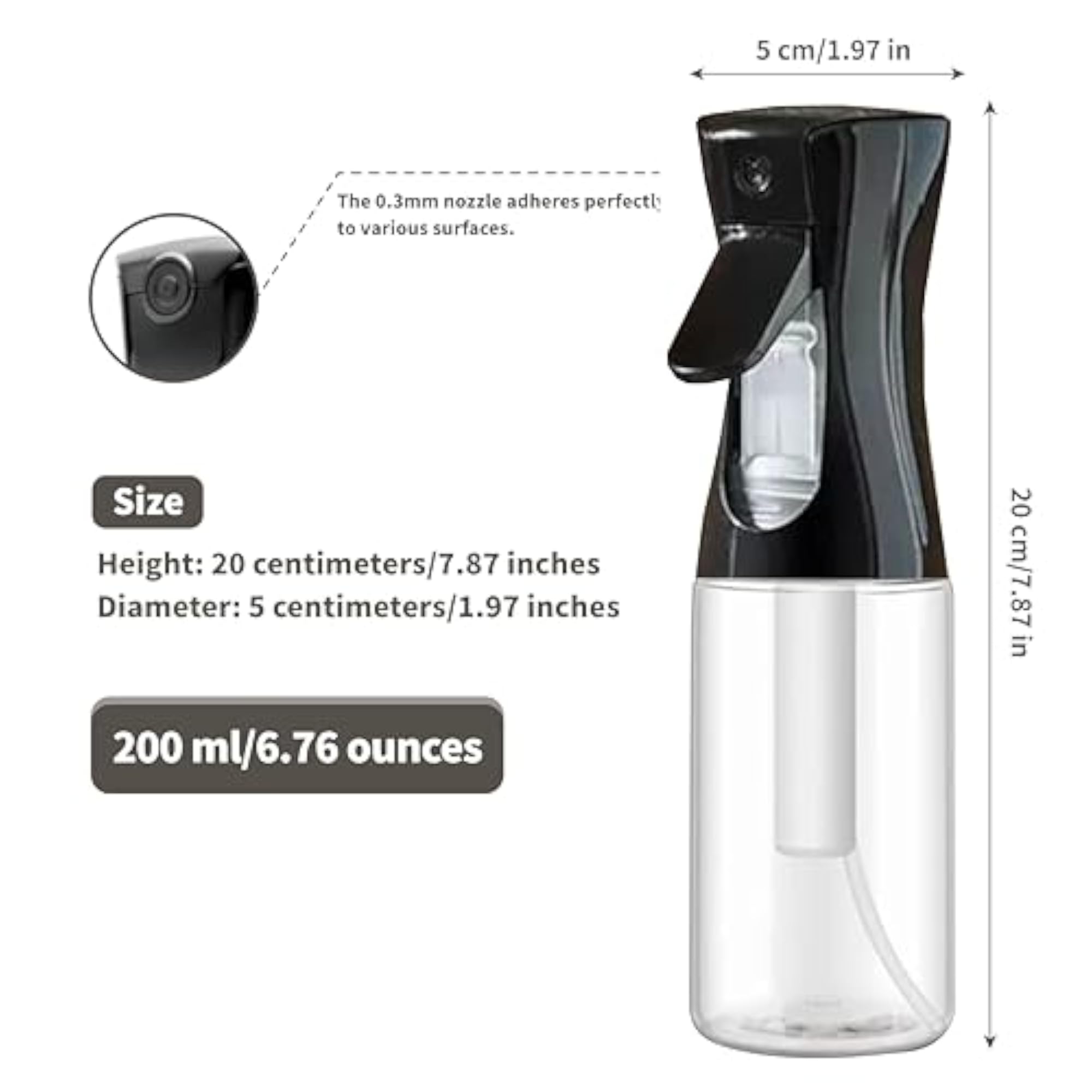 Continuous Spray Bottle, 2 pcs Travel Spray Bottle