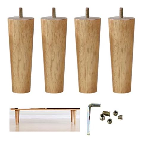 4pcs Wood Furniture Legs,Cylindrical Bed Feet Cover