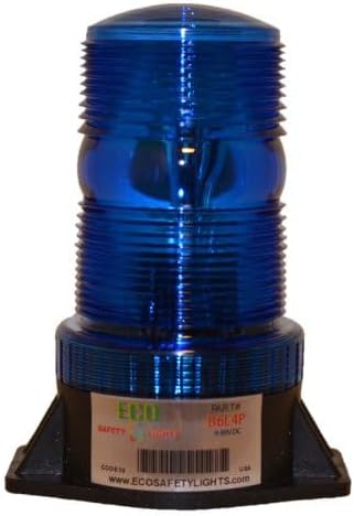 Miniatura 2 de B6L4P azul 9-80V DC LED carretilla elevadora de emergencia luz de advertencia de luz de baliza efecto estroboscópico 12 V 24 V 36 48 V 72 V (azul)