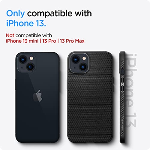 Spigen Liquid Air Back Cover Case Compatible with iPhone 13 (TPU | Matte Black) 2 41AmrgykemL