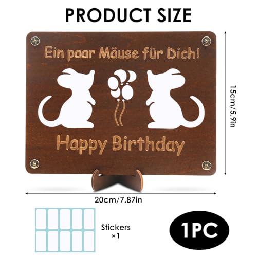 NeutypeChic Geldgeschenke Geburtstag, Geldgeschenk Jugendweihe aus Holz inkl, Personalisierte Geburtstag Geschenk, Geldgeschenke Verpackung für Männer Frauen Brautpaar