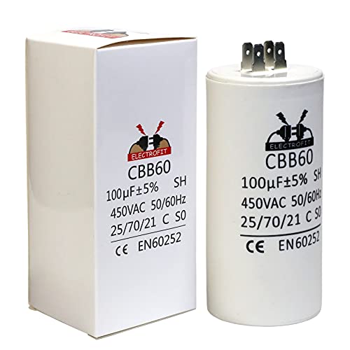 Condensateur de moteur 100 uF/450V CA Cover