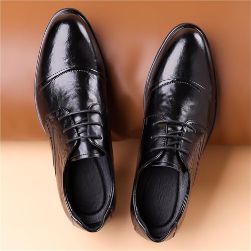 Men's Lace up Three Piece Leather Dress Shoes Spring Autumn Breathable Comfortable Business Office Work Footwear3