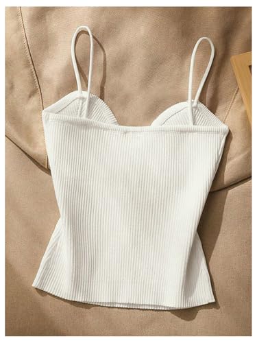 Verdusa Women's Old Money Clothes 2 Pack Crop Tops Ribbed Camisole Fall Fashion Knit Cami Top2