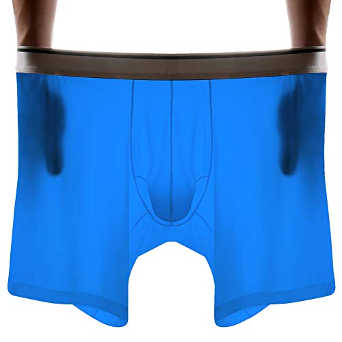 Men’s Sexy Long Leg Silky Smooth Quick Dry Pouch Boxer Briefs Underwear4