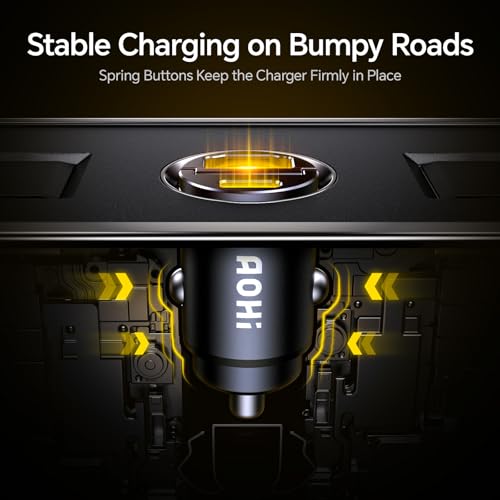 AOHI 45W USB-C Car Charger with 30W QC, Dual-Port Fast Charging Adapter - image 7