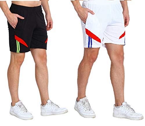 Image of Dia Dia Men's Athletic Shorts, Quick Dry Lightweight Sports Shorts with Zipper Pockets, Drawstring Waist, Breathable Honeycomb Fabric, Ideal for Gym, Workout, Running